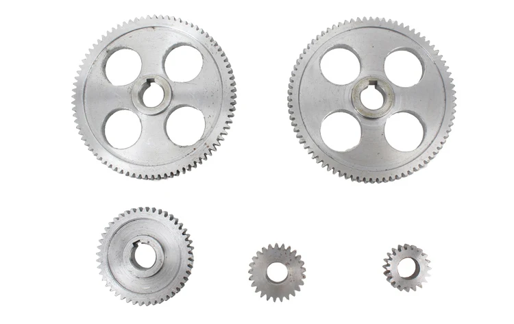 

CJ0618 Lathe Spindle Metal Fixed Double Gear and Feed Gear Set (5 Pieces)