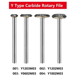 5pcs Carbide Rotary File Tungsten Steel Grinding Head Set Slotting Milling Cutter 3mm Shank Single Groove Cutting Tool