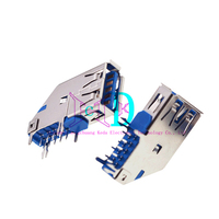 2PCS USB3.0 connector 3.0 Type A Female Type B Type AF 90 degree side insertion 180 degree high speed interface printer terminal