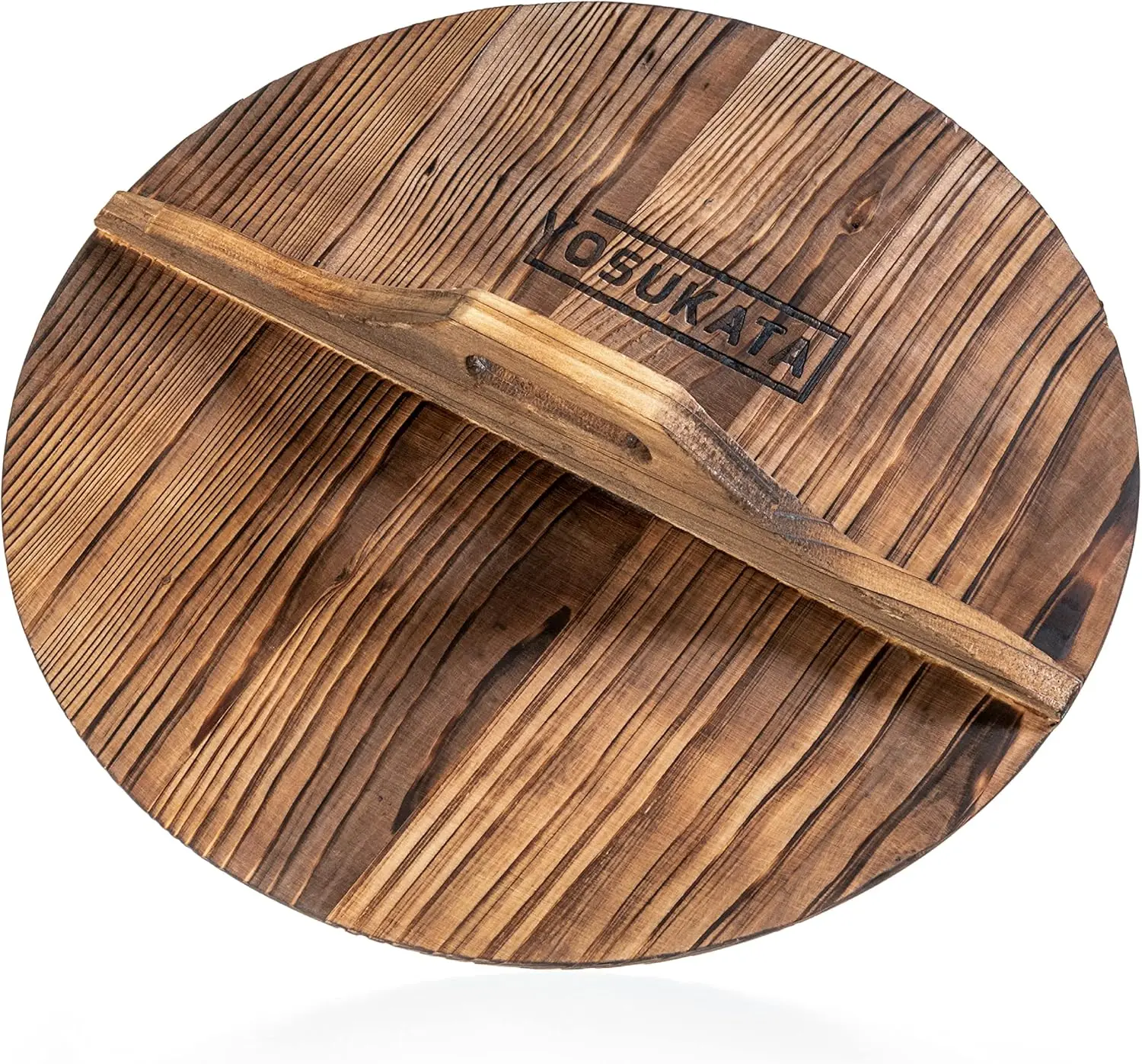 

14-дюймовая деревянная крышка вок премиум-класса с эргономичной ручкой — не содержащая конденсации, прочная для азиатской кухни