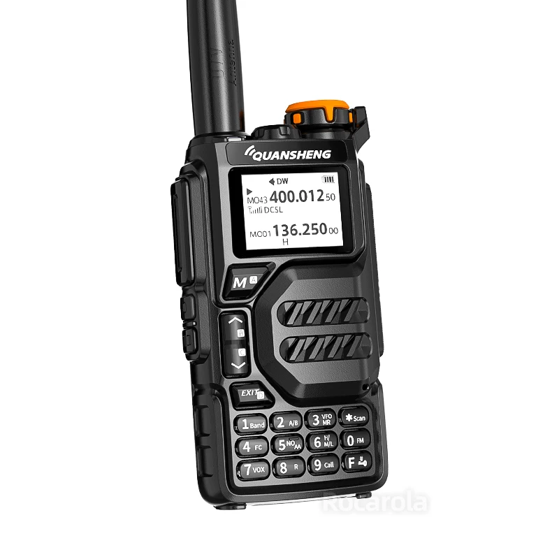 Quansheng K5 UV walkie talkie Radio AM FM สองทางวิทยุ commutator Station ชุดไร้สายสมัครเล่นตัวรับสัญญาณระยะไกล