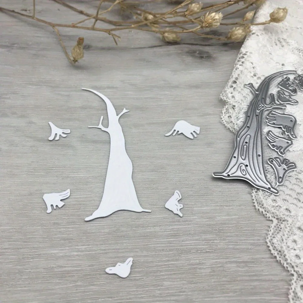 1 قطعة قوالب القطع المعدنية الجديدة قطع قالب شجرة الديكور قصاصات ورقية كرافت شفرة لكمة الإستنسل يموت #2