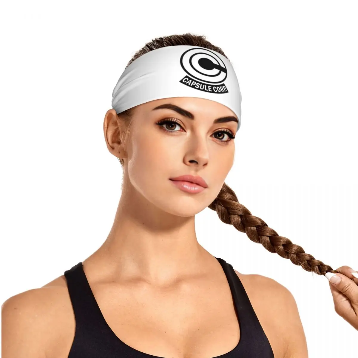 

Custom Capsule Corp Logo Sweatband for Men Women Wicking Moisture Sports Sweatband Gym Yoga Running