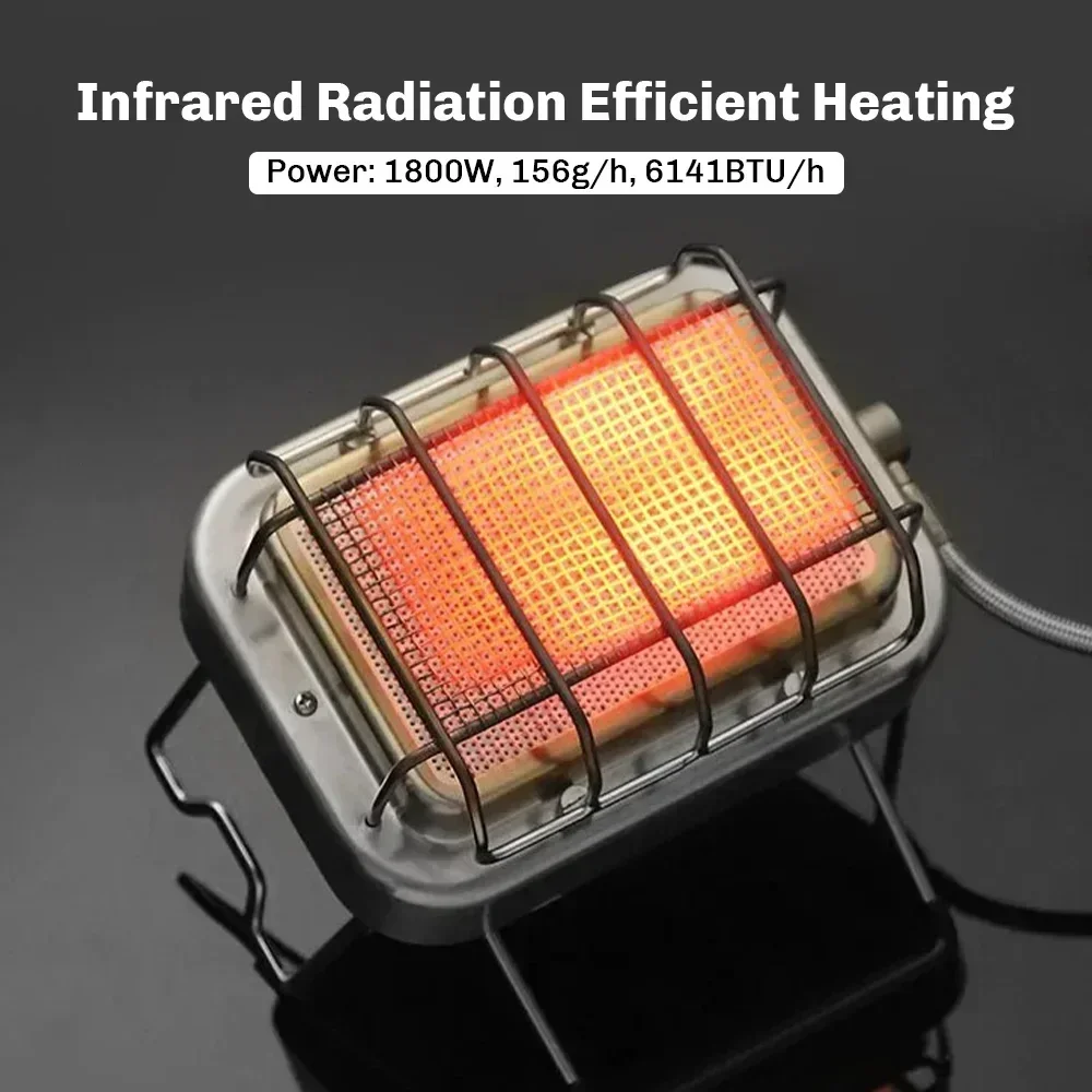 Estufa de radiación infrarroja de girasol y arce de fuego, quemador de Gas multifunción para acampar, estufas divididas, calentador de Gas portátil, 1800W