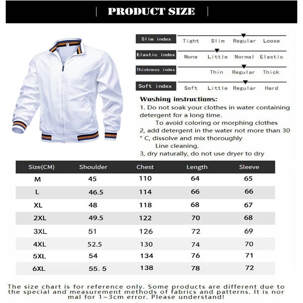 Nowe kurtki dla mężczyzn Wiosna Fahsion Outwears Solid Color Casual Ropa Hombre Coats Racing Windbreaker Kurtka męska Plus Size 5XL