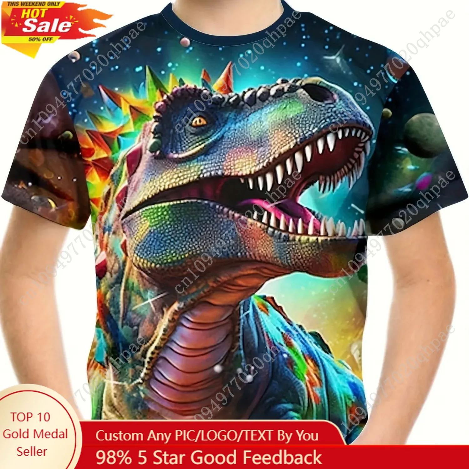 ملابس الأطفال الأولاد التي شيرت قصيرة الأكمام فتاة تي شيرت ثلاثية الأبعاد الكرتون الديناصورات عادية الجولة الرقبة تيز الاطفال ملابس الصيف بلايز