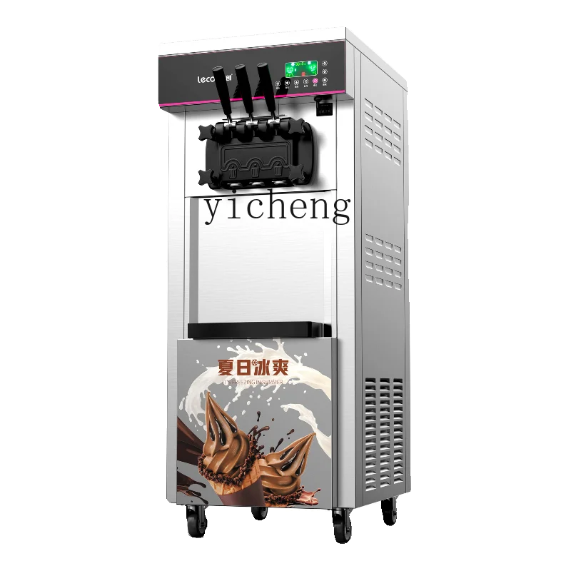 Macchina per gelato ZZ macchina per gelato a cono commerciale macchina per gelato soft automatica da tavolo verticale in acciaio inossidabile