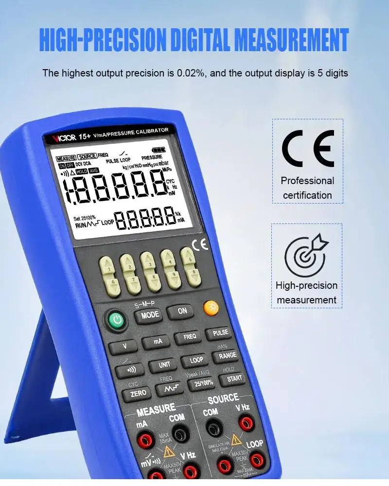 Victor-décent brateur de pression en boucle de processus, testeur d'origine, émetteur analogique Ohm, sortie de pressostat, alimentation, 15 + V, mA, 24V