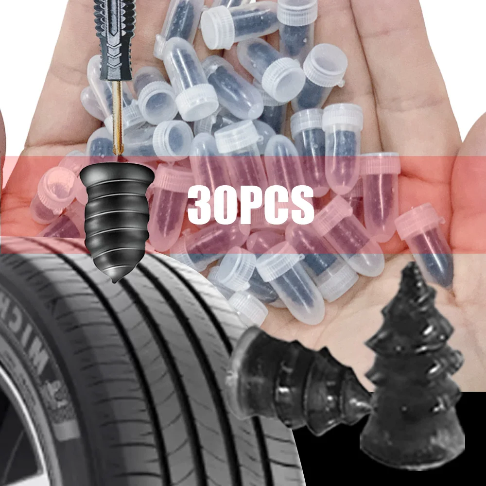 10/30 pezzi riparazione pneumatici per auto set di chiodi in gomma universale per auto moto chiodi per riparazione pneumatici camion scooter bici strumento di riparazione foratura pneumatici