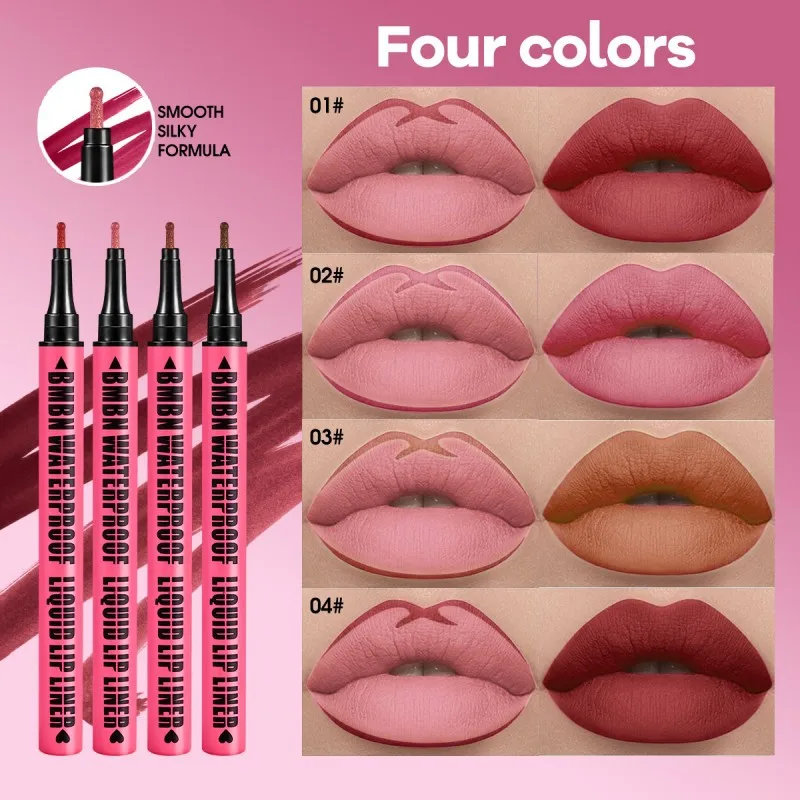 1PC Liquid Matte 4-Color Lipliner Pencil Waterproof Plumping Stain Lipstick Natural Lip Liner Outline Lips for Contour Makeup - view 2