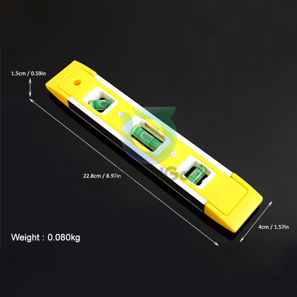 Magnetic Gradienter Portable ABS 3 Bubble Level Meter Household Hardware Carpentry Tools Mini Level Flexible Measuring Ruler