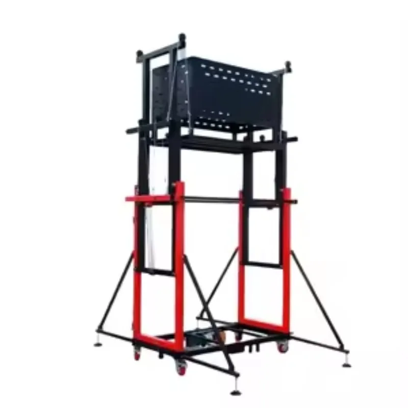 Elektrische mobiele steigerlift met afstandsbediening 500 kg draagvermogen 8 m werkhoogte opvouwbaar platform voor de bouw