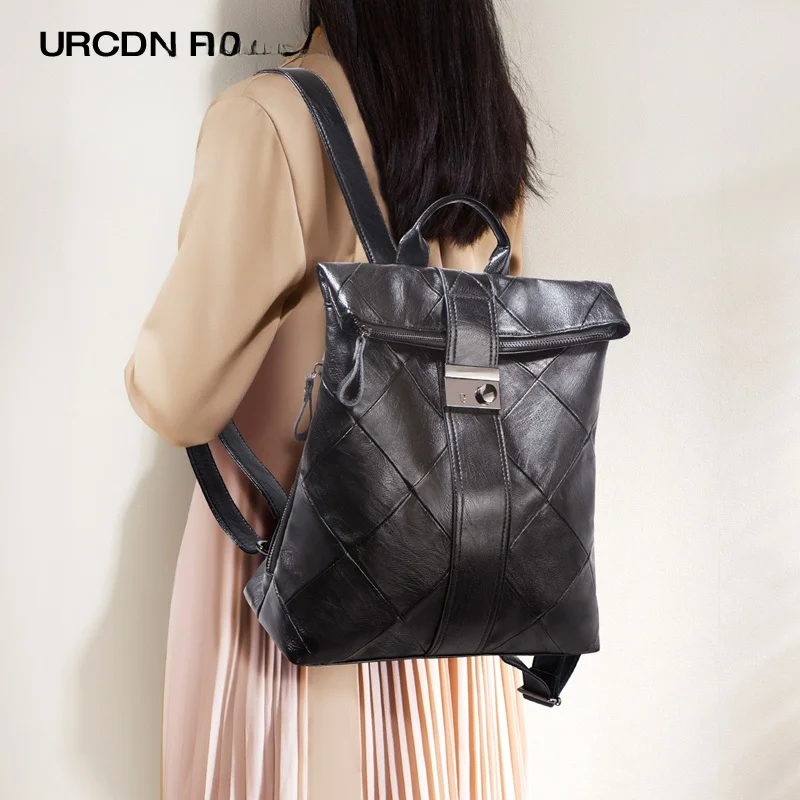 

UR Premium Commuter Women's Bapa Large Capaci Cuter Bag School Bag Faionable Busin Sle Soft Handle Medium Har...