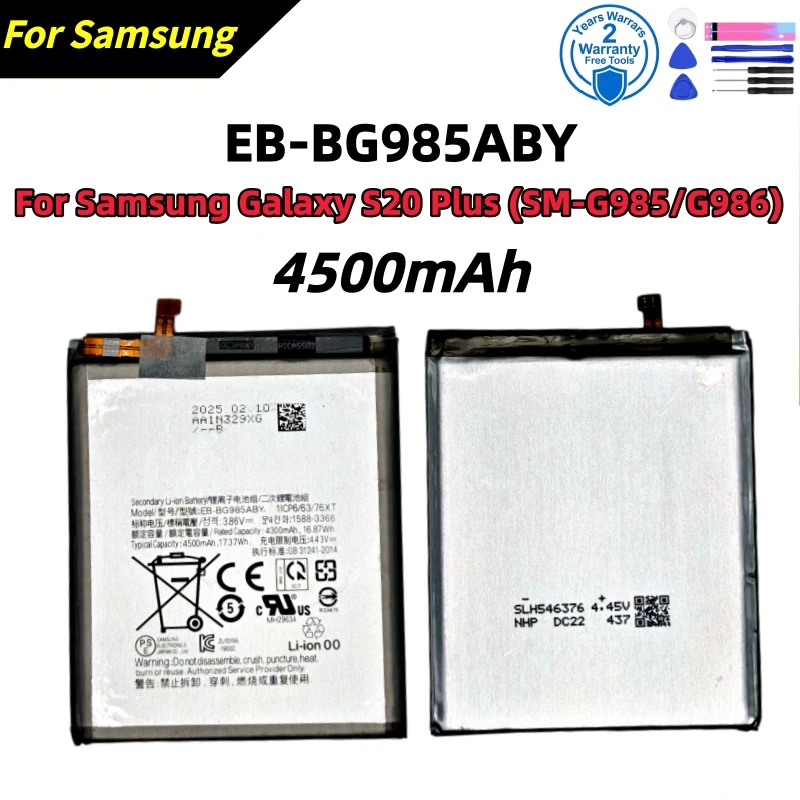 100%New High quality EB-BG985ABY Battery For Samsung Galaxy S20 Plus SM-G985/G986 Replace Phone Batteries Fast Shipping+ Tools