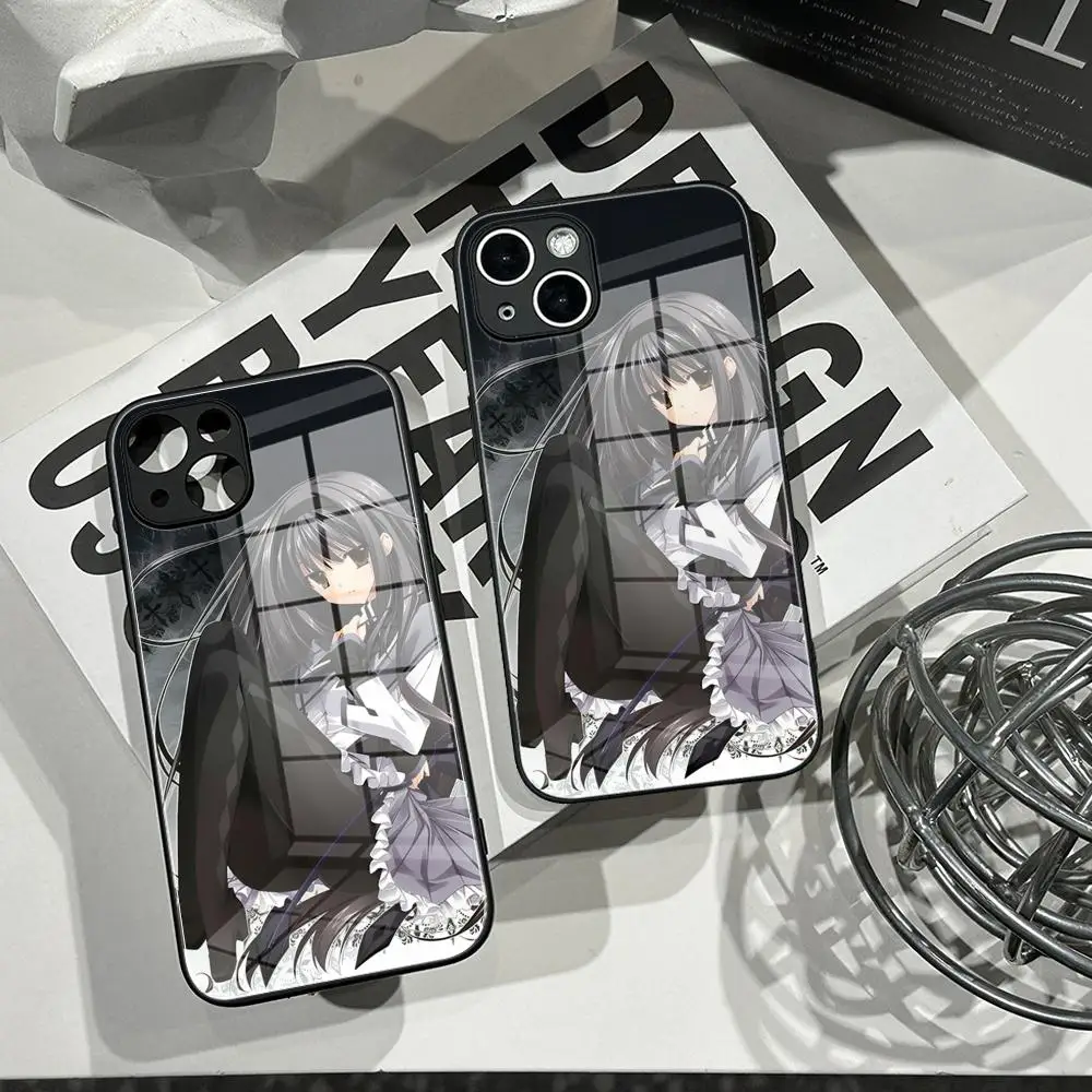 Japanese Cute Magical Girl Anime Creative Phone Case Tempered Glass Shell FOR IPhone 16ProMAX 14 12 17Pro Air 15 16 Plus 13 Pro