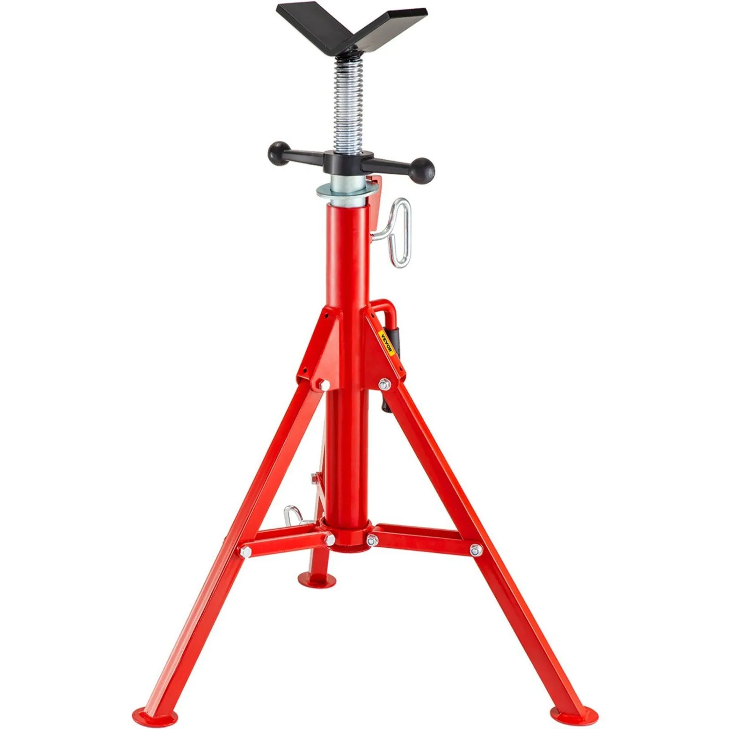 

V Head Pipe Stand Adjustable Height 28-52 Inch, Pipe Jack Stands 2500 LB. Capacity,Folding Portable Pipe Stands 1/2 to 12 Inch P