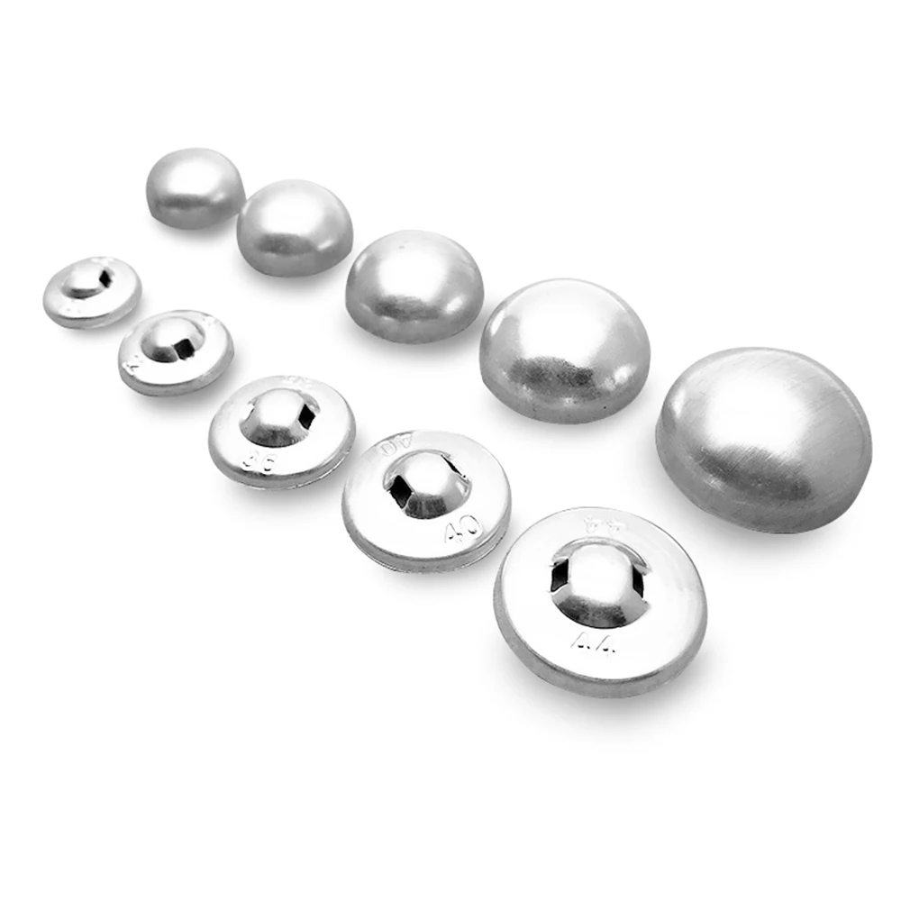 16L-60L Fabric Covered Button Aluminum Base Round Mushroom Shape Buttons for Diy Cloth Crafts Decoration Sewing Accessories