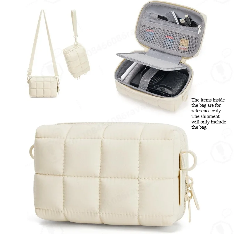 Lightweight Puffy Camera Case, Waterproof Digital Camera Protector with 2 Carry Ways Mini Camera Bag