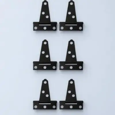 

Carbon Steel T Shaped Hinges 6 Pcs Heavy Duty for Door Gate Furniture Vintage Style Replacement Concealed Home Hardware