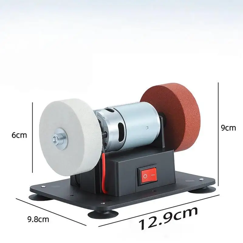 1Pc Electric Bench Grinder Sanding Machine Electric Small Sander With 2 Wheels 5 Adjustable Speed For Metal/Jewelry/Knives/Wood.