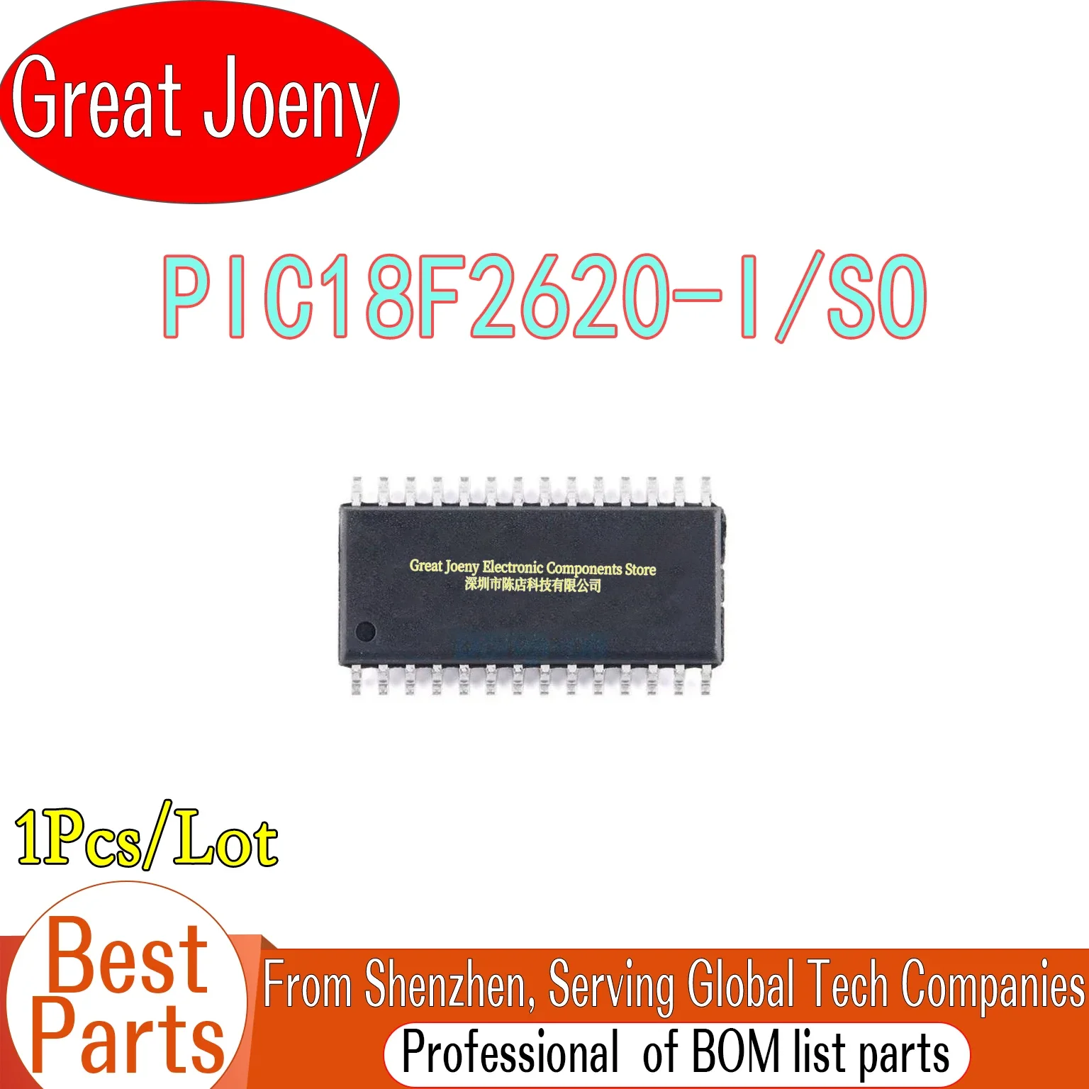 

100% New Original PIC18F2620-I/SO PIC18F2620 IC MCU Chipset Bulk Best Price SOP-28