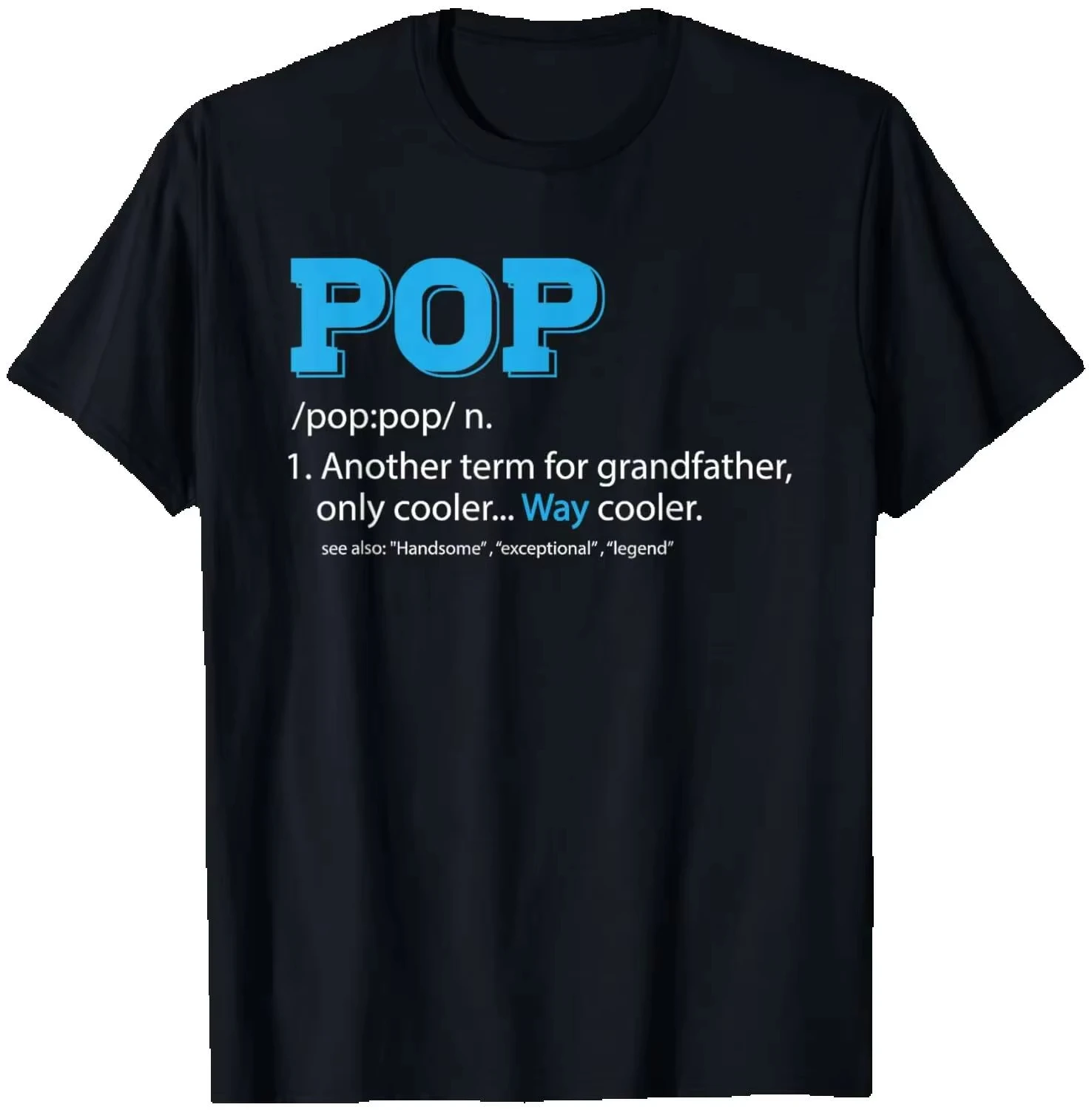 Men Funny Pop Definition Grandpa Graphic T Shirt Casual Short Sleeve Crew Neck Tee Fathers Day Gift for Grandfather