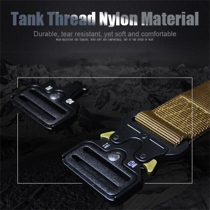 Tactical Waist Belt - Durable Automatic Buckle, Perfect for Outdoor Adventures, Unisex Accessories for Men and Women