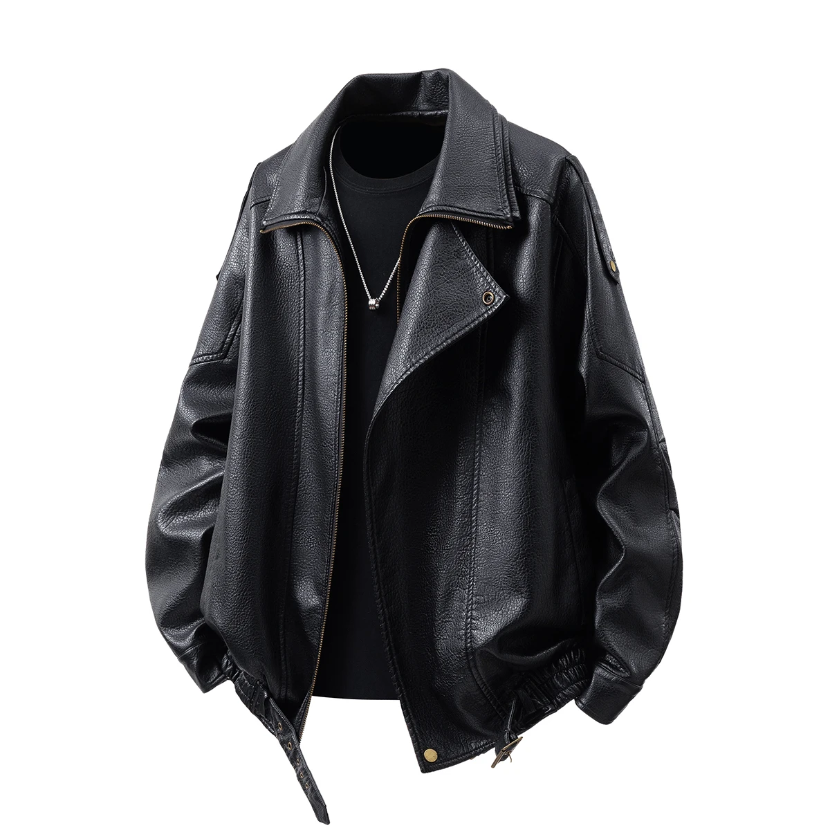 

Осень-зима, мужское корейское пальто из искусственной кожи на молнии, мужская байкерская куртка из искусственной кожи, мужское мотоциклетное пальто из искусственной кожи, модные куртки для пар