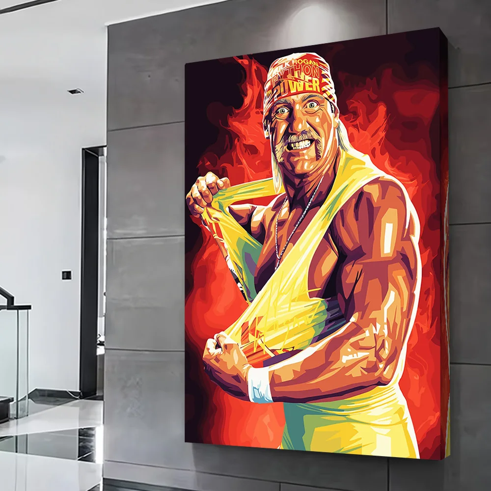 Hulk Hogan Python Power Poster Customizable Printed Canvas Painting Wall Art Gift for Bedroom Decoration Wand Deko Home Decor