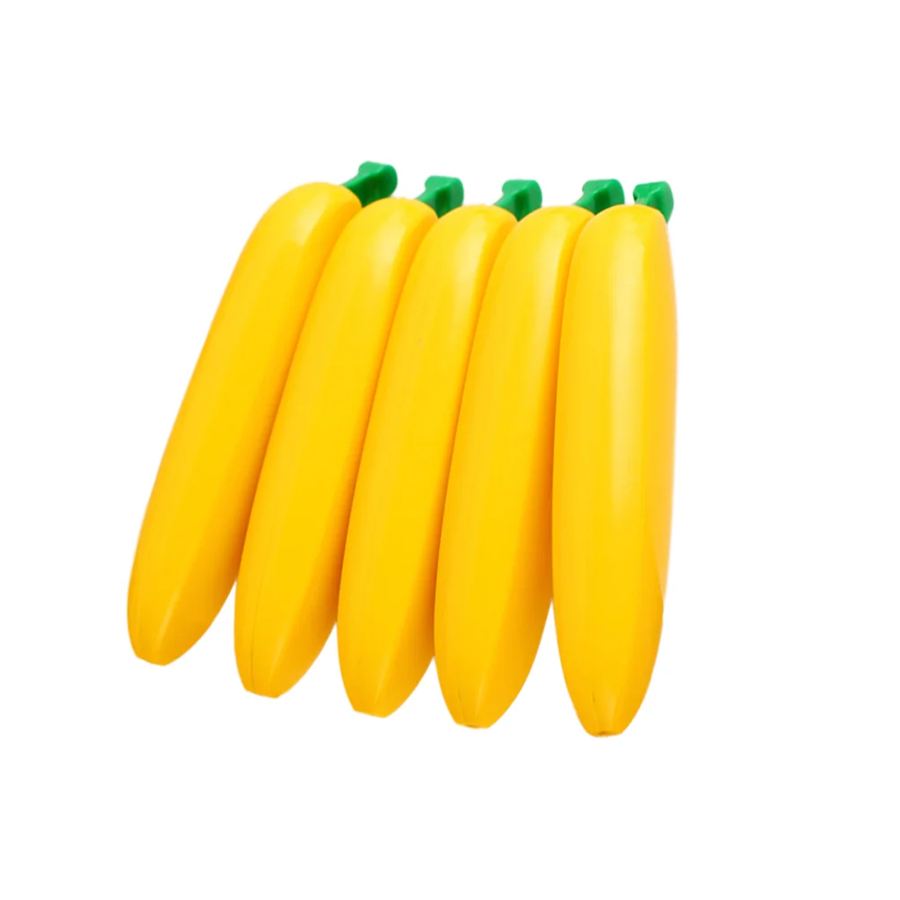 

5pcs Banana Shape Ball-point Pen Cartoon Creative Ballpoint Pens Stationery for Home School Office (Yellow)