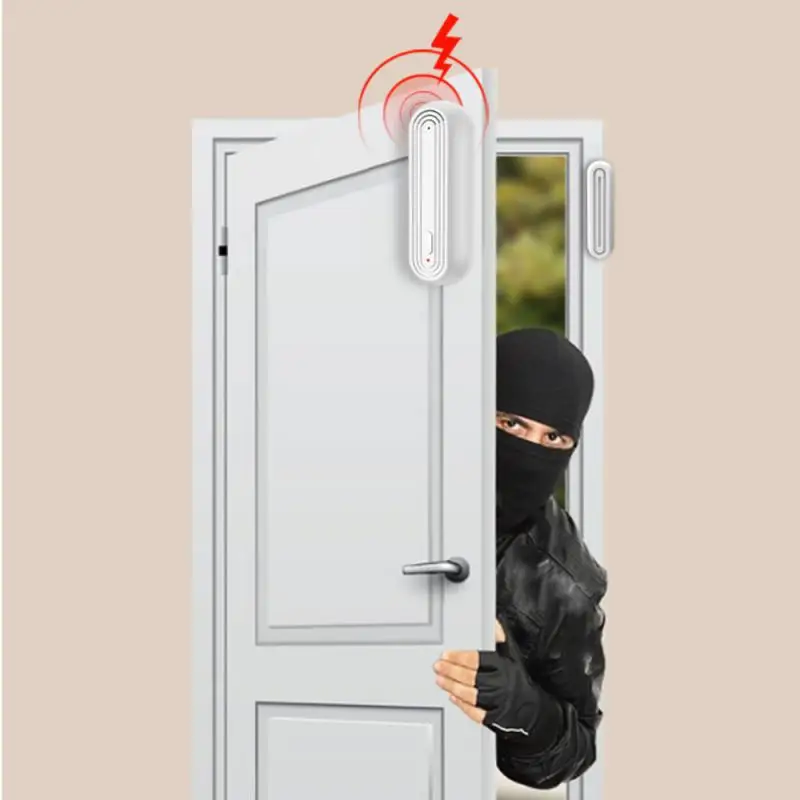 Tuya WiFi Smart Door Window Alarm Sensor Open Closed Detectors 90dB Siren Smart Life APP Reminder Work with Alexa Google Home