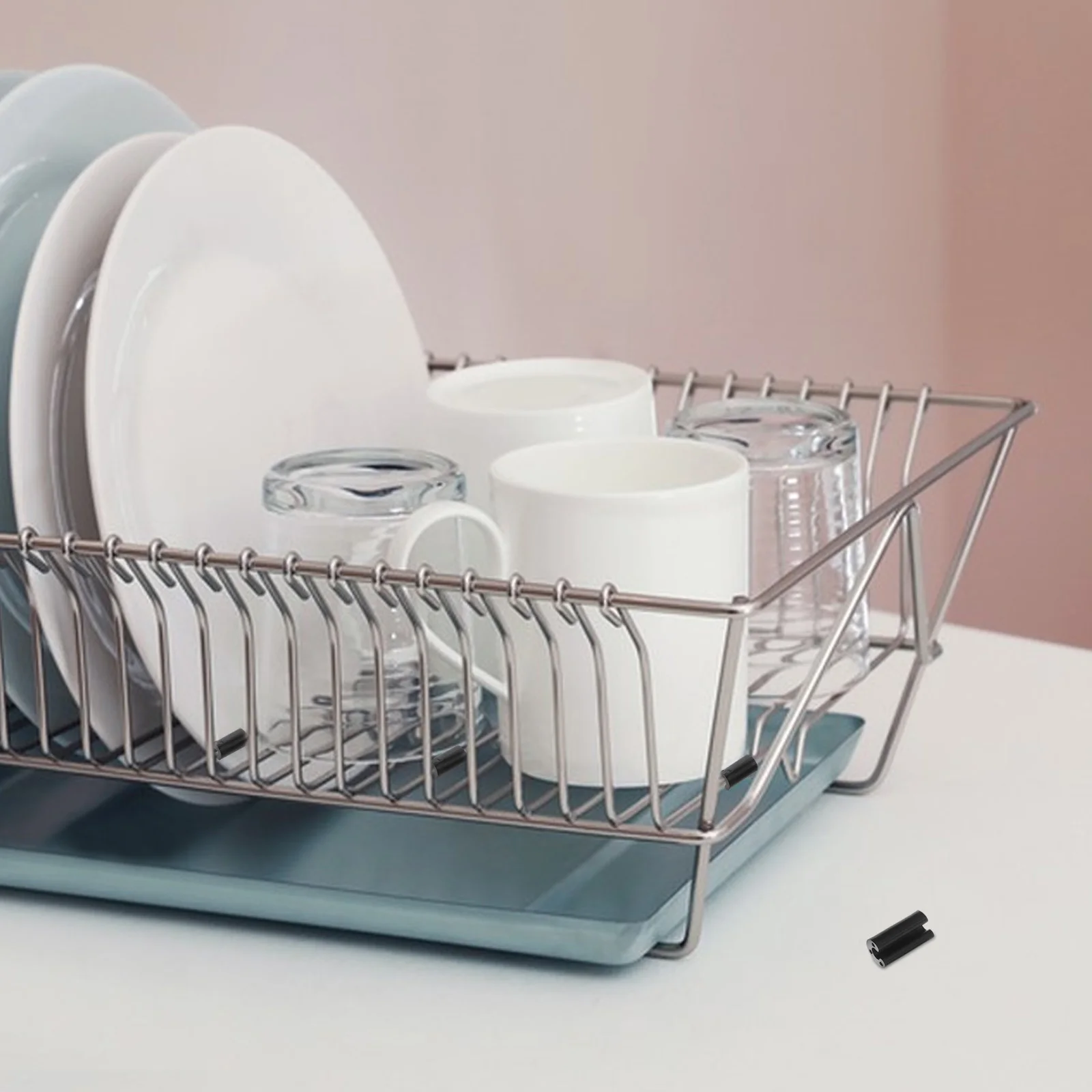 

50Pcs Kitchen Sink Grid Rubber Feet Non-Slip Protector Pads for Drain Basket Wire Rack U-Shape Long-Lasting Support