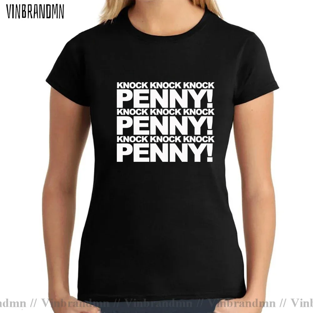 Letter printed BIG BANG Theory PENNY Sheldon's KNOCK woman tee shirt fashion casual Short Sleeve women T shirt Hispter Tops tees