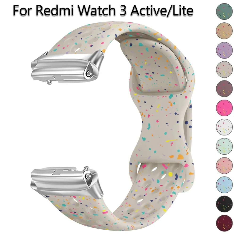 Silicone Strap for Redmi Watch 3 Active Metal Adapter Band Bracelet for Xiaomi Redmi Watch 3 Lite Wristband Replacement Accessor