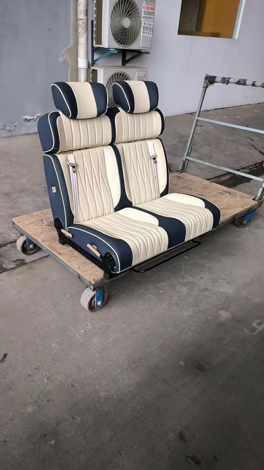 RV Swivel Seat, Rock and Roll PU Leather Modified Car Seats 2 2 Seat Folding Bed for Camper  Conversion RV and Cara