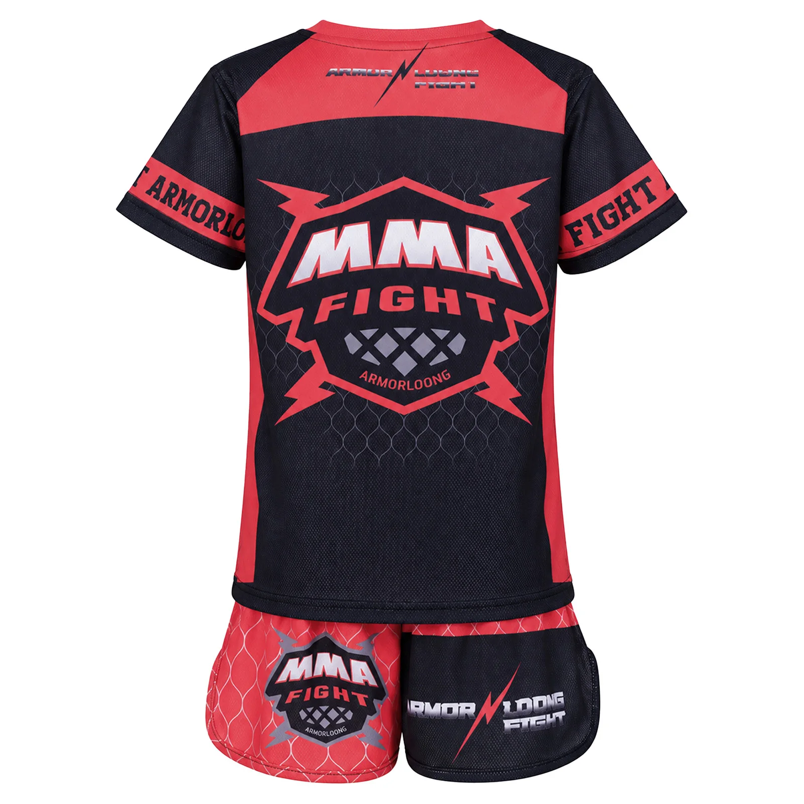 Jugend-MMA-Trainingsset für Jungen und Mädchen, Box-Outfit, Rashguard, Shorts mit seitlichen Schlitzen, Kinder-Kickbox- und Muay-Thai-Sportbekleidung – Detail 4
