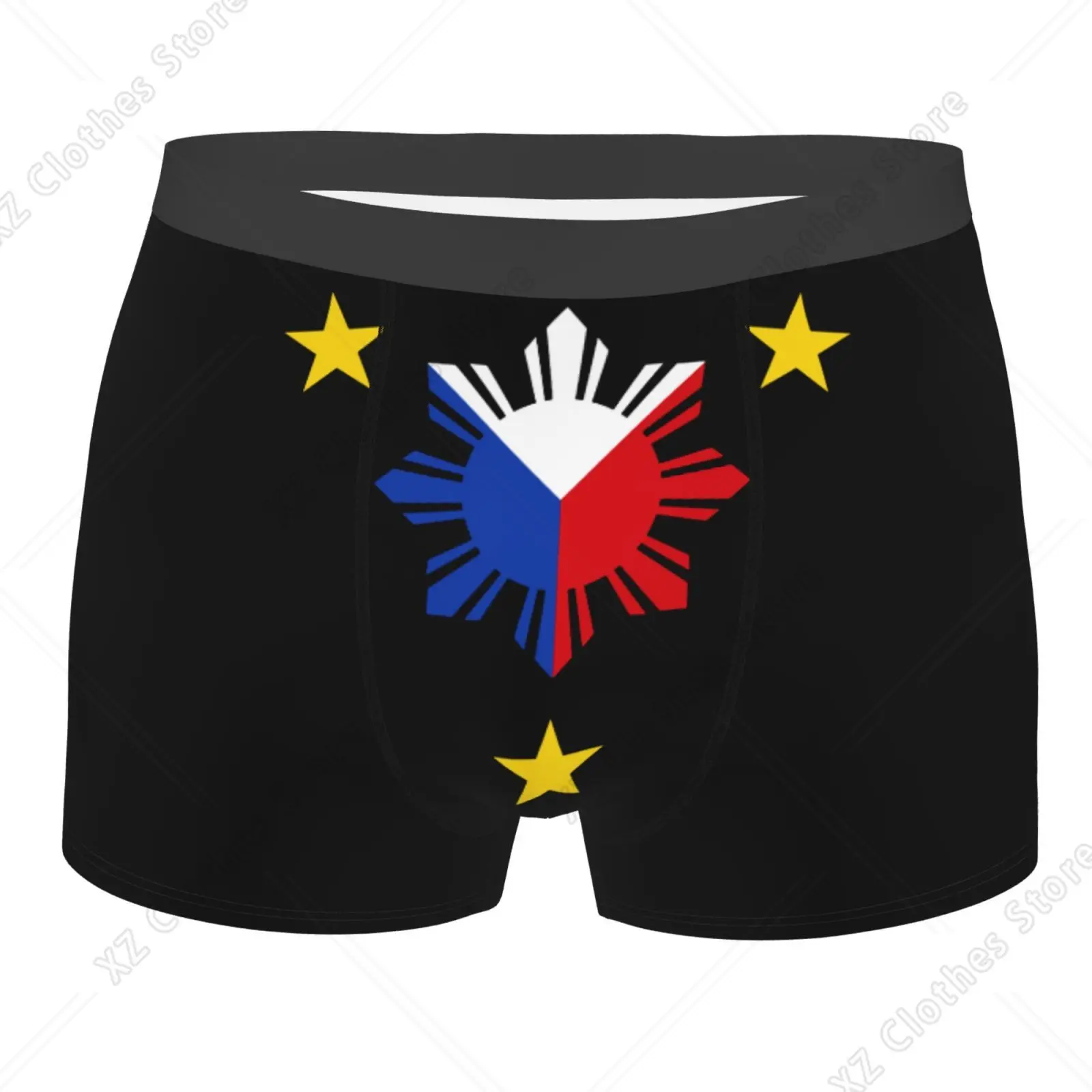 3 Stars and A Sun Philippines Flag Man's Boxer Briefs Breathable Funny Underwear High Quality Print Shorts Gift Idea