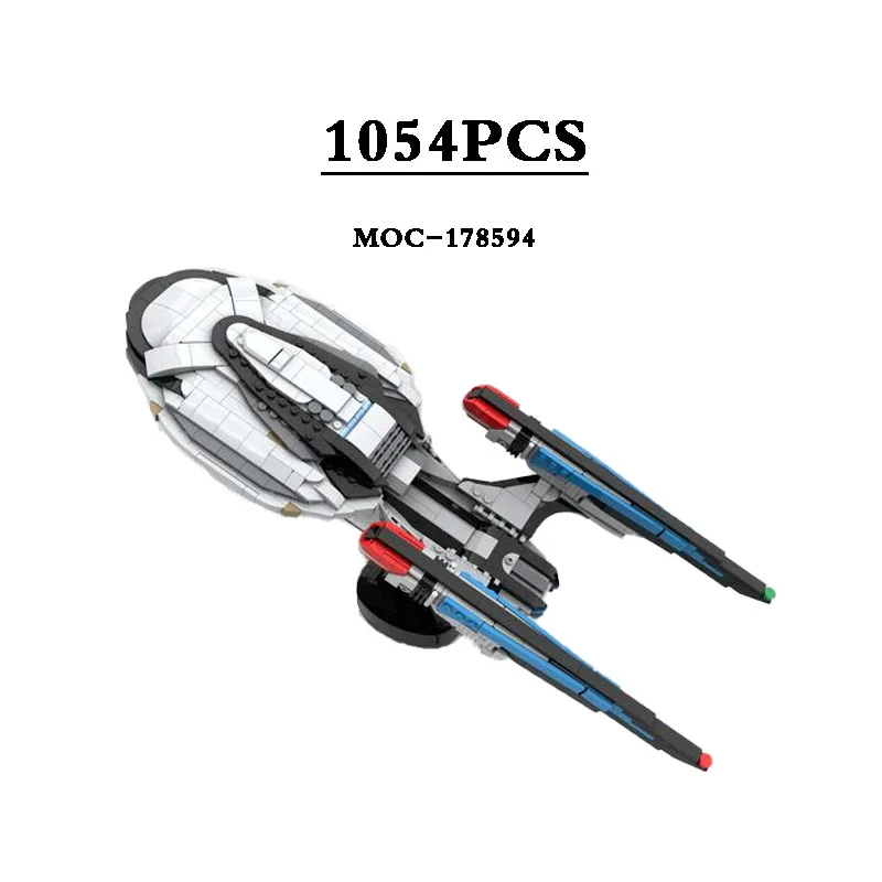 เรือบรรทุกเครื่องบินองค์กรแบบ USS ยานอวกาศ MOC-178594 NCC-1701-F 1054ชิ้นอาคารเชิงกลโมเดล mainan balok ของขวัญคริสต์มาส