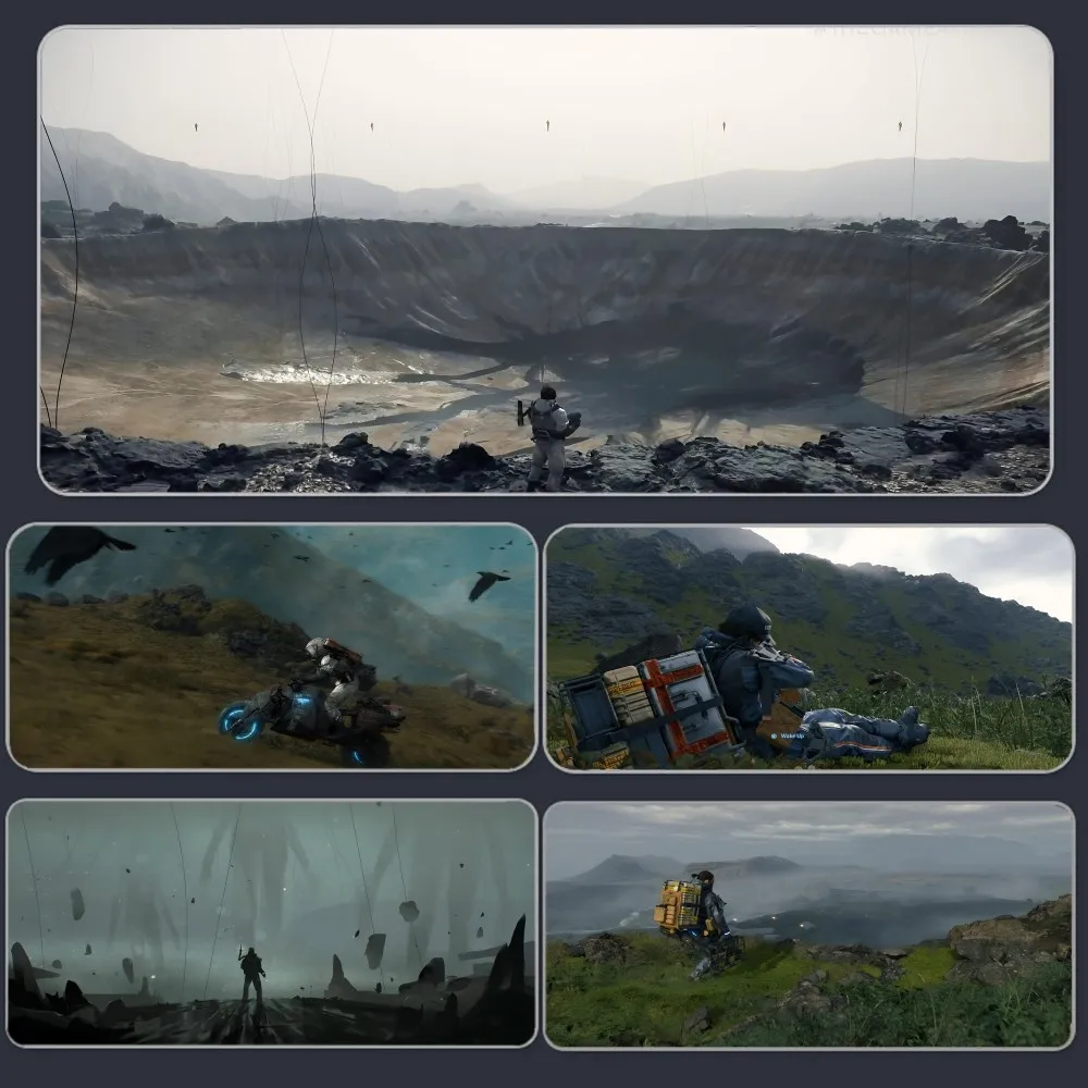 大型のロックエッジゲーミングマウスパッド,マウスパッド,デスクトップマット,コンピューター,キーボード,テーブル,デスクトップ,HD-D-Death