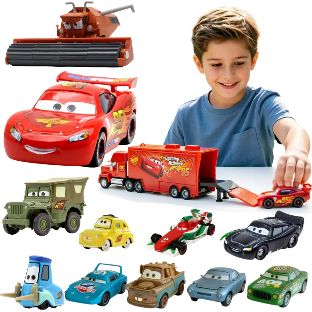 Hot! Mini Toy Cars NO.98 43 Harvester Cow Horn Schoolbus Diecast Metal Alloy Model Car Collection Toy Birthday Christmas Gift
