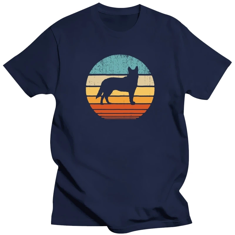 

Blue Heeler Australian Cattle Dog Retro Vintage Sunset T Shirts Streetwear Short Sleeve Birthday Gifts Summer Style T-shirt Men