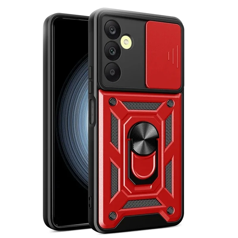 Military Grade Armor Case For Samsung Galaxy A16 A56 A26 A36 A06 A55 A54 A15 A35 A05 A05S 5G 4G Phone Holder Magnetic Cover