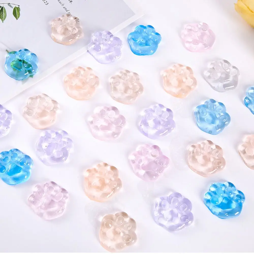 Sensory Transparent Squeeze Fidget Sparkling Transparent Cat Claw Reliever Realistic Mini Cute Sensory