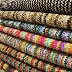 1yard colorful strip Eco-Friendly PP Raffia Woven Fabric Breathable PP Straw Hand Knit Fabric DIY Beach Straw Hand Bag Material
