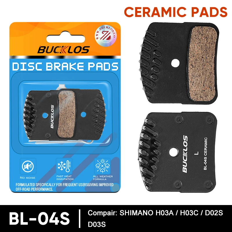 BUCKLOS BL-04S Bike Brake Pads Ceramic MTB Hydraulic Brake Pad MTB Road Bike Disk Brake Pad Part For Shimano H03A H03C D02S D03S