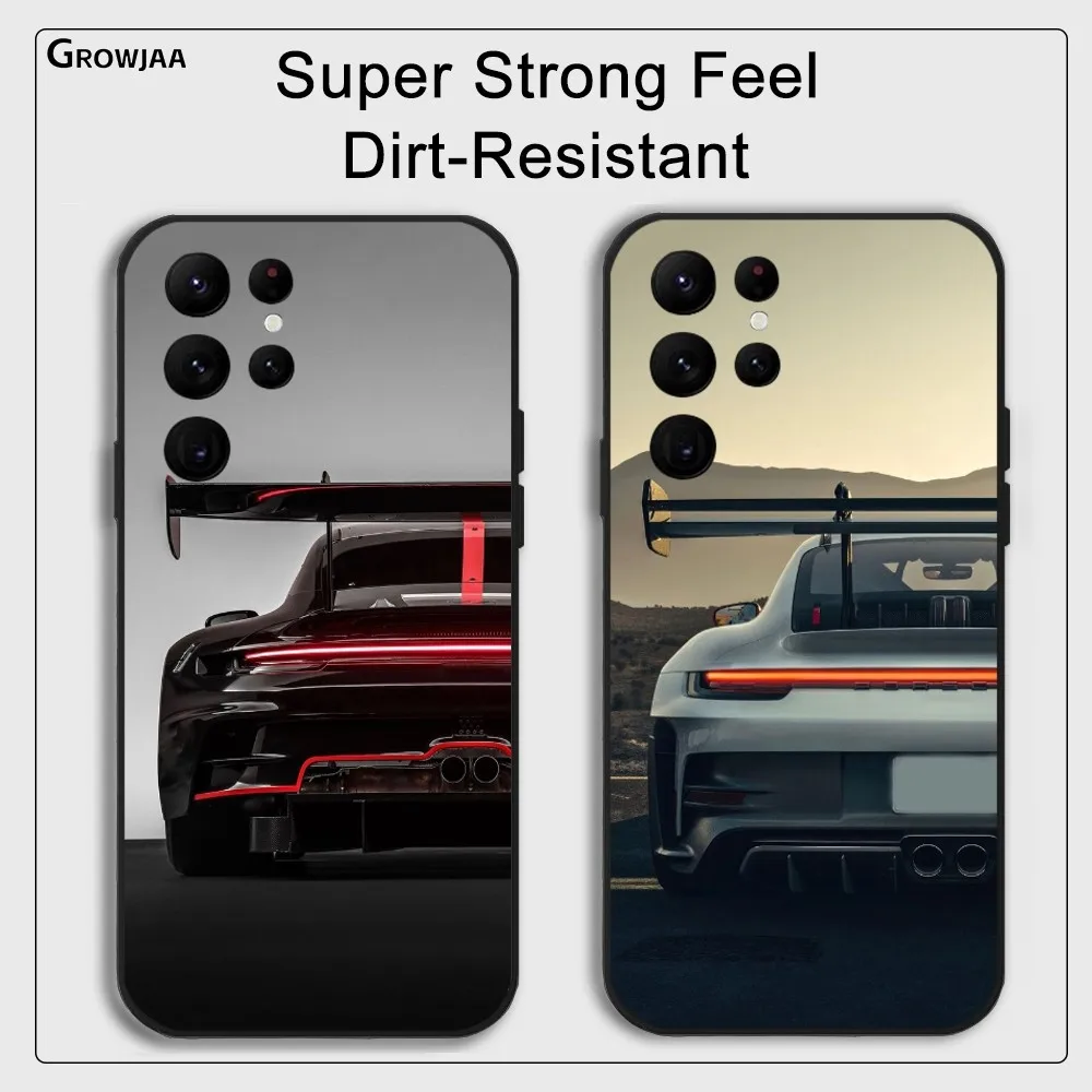 Sports GT3-RS Supercar-911 Phone Case for Samsung Galaxy S24 Ultra S22 S23 Ultra S21 S20 5G Protective Silicone TPU Funda