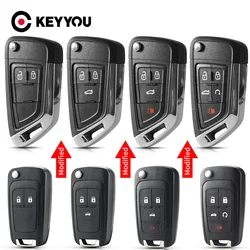 KEYYOU For Chevrolet Cruze Epica Lova Camaro Vauxhall Insignia Astra For Buick Modified 2/3/4/5 Button Remote Key Shell Case