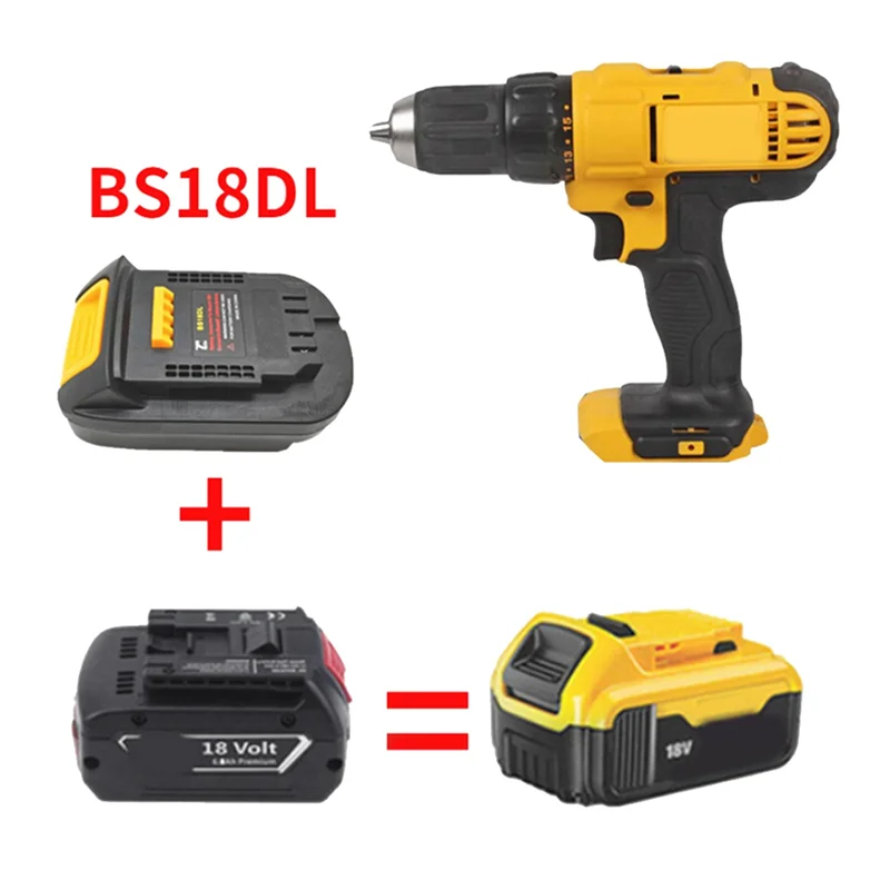 ABRW-2X BS18DL バッテリーアダプター 18V バッテリー用 18V/20V リチウムバッテリー電動工具用 4 ピンコンバーター
