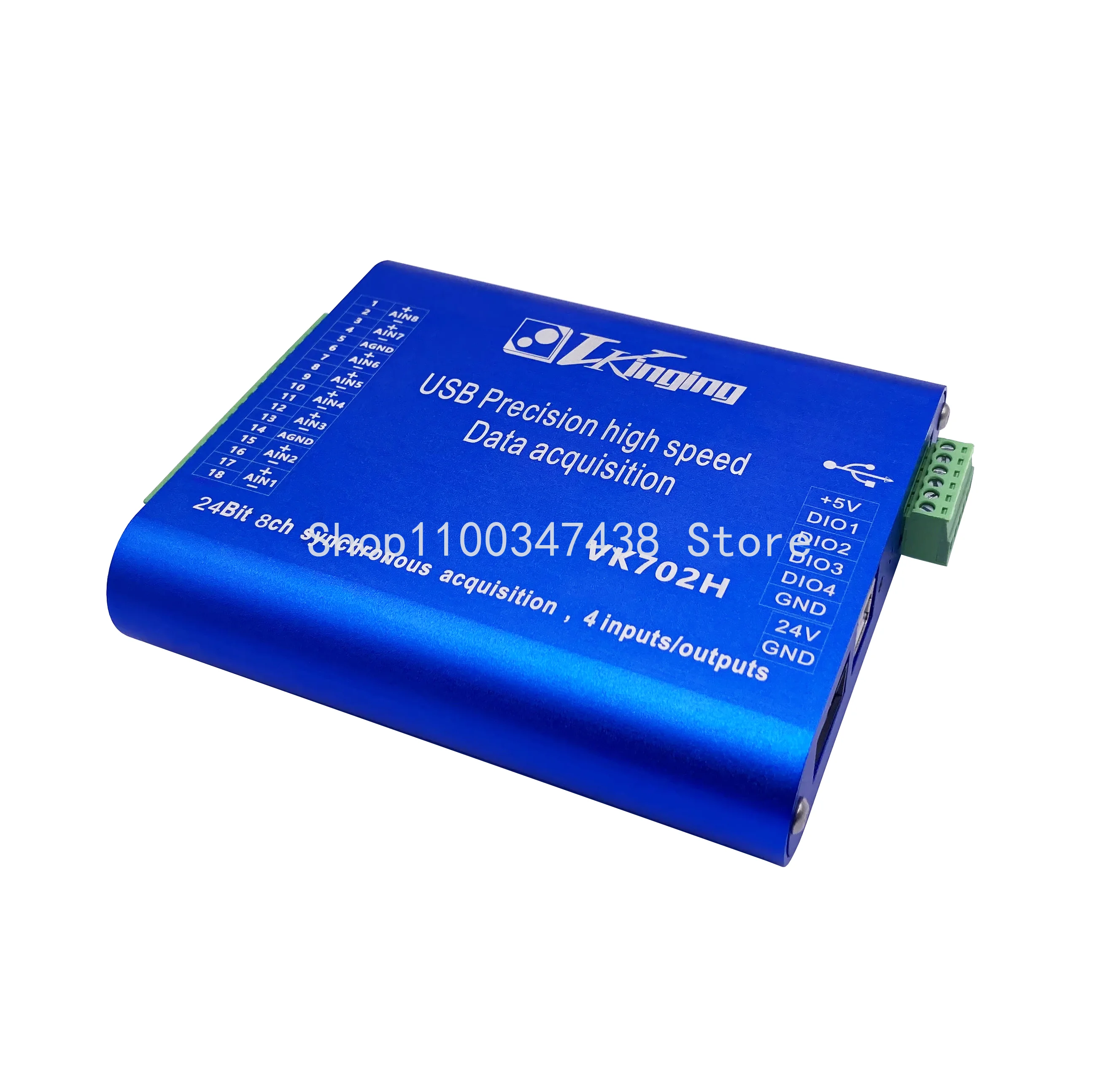 VK702H Eight-channel USB 24-bit data acquisition card, differential input 800K sampling