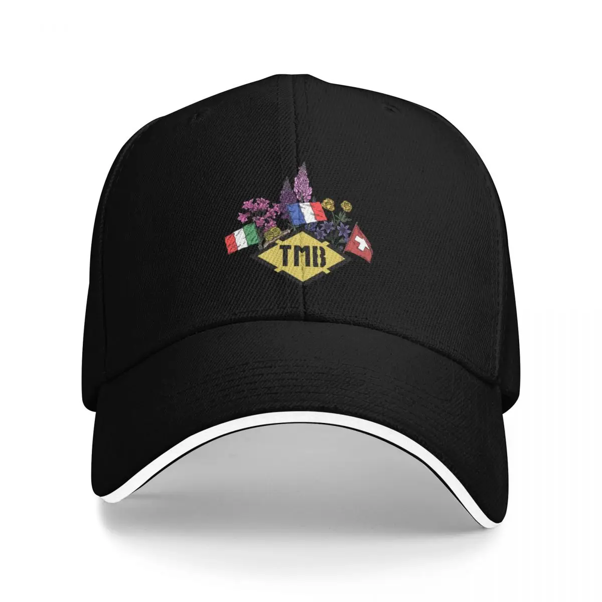 

Tour Du Mont Blanc Flags & Flowers Baseball Cap fishing caps man Rave Sports Cap Military Cap Man Men's Hats Women's